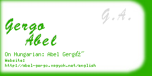 gergo abel business card